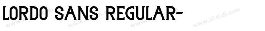 Lordo Sans Regular字体转换